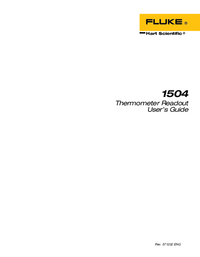 Thumbnail of document Manual - 1502A / 1504 Thermometer Readout